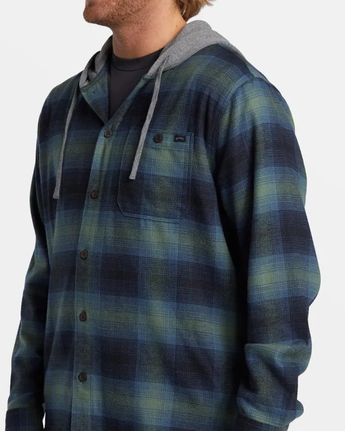Billabong Shirts Baja Hooded Long Sleeve Flannel Shirt Fern 8211 Men Billabong Shirts Baja Hooded Long Sleeve Flannel Shirt Fern 8211 Men