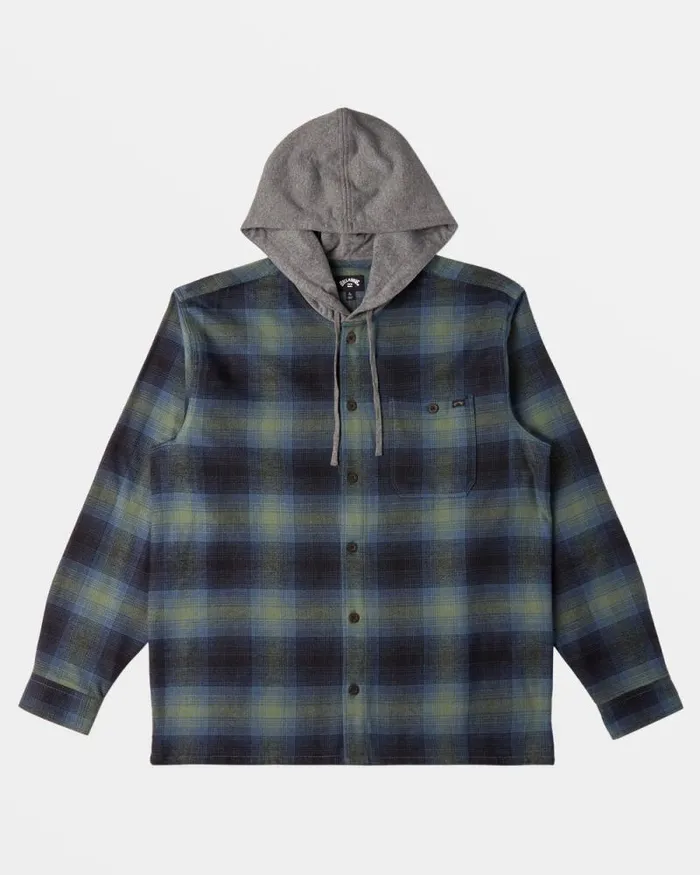 Billabong Shirts Baja Hooded Long Sleeve Flannel Shirt Fern 8211 Men Billabong Shirts Baja Hooded Long Sleeve Flannel Shirt Fern 8211 Men