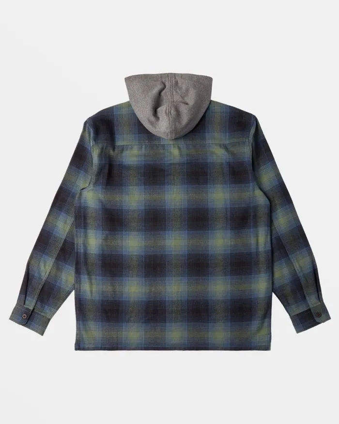 Billabong Shirts Baja Hooded Long Sleeve Flannel Shirt Fern 8211 Men Billabong Shirts Baja Hooded Long Sleeve Flannel Shirt Fern 8211 Men