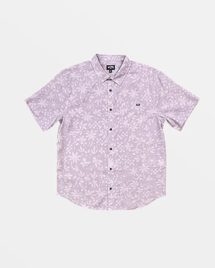 Billabong Shirts Sundays Short Sleeve Shirt Deep Purple 8211 Men