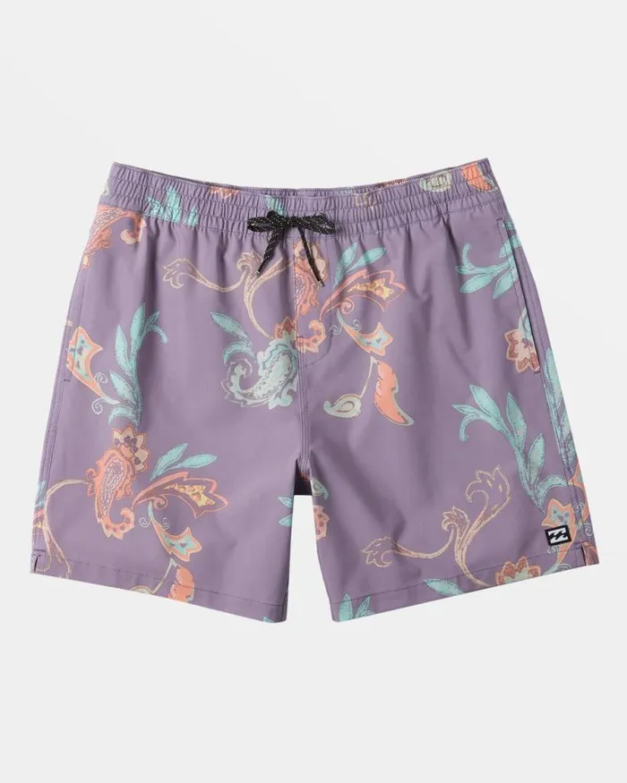 Billabong Short Length 16034 8211 175034 Good Times Layback 16034 Swim Trunks Purple Ash 8211 Men