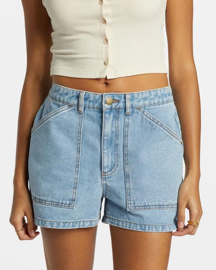 Billabong Shorts Leia Carpenter Denim Shorts Soft Blue 8211 Women Billabong Shorts Leia Carpenter Denim Shorts Soft Blue 8211 Women