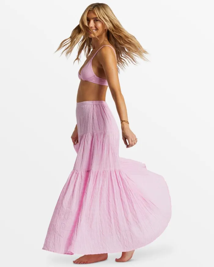 Billabong Skirts Sol Tiered Maxi Skirt Pink Dream 8211 Women Billabong Skirts Sol Tiered Maxi Skirt Pink Dream 8211 Women