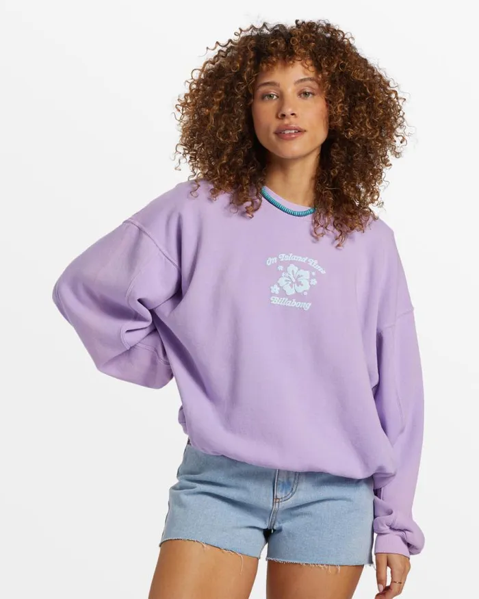 Billabong Sweatshirts and Fleece Aloha Kendal Crew Neck Sweatshirt Tulip 8211 Women