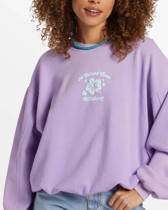 Billabong Sweatshirts and Fleece Aloha Kendal Crew Neck Sweatshirt Tulip 8211 Women Billabong Sweatshirts and Fleece Aloha Kendal Crew Neck Sweatshirt Tulip 8211 Women