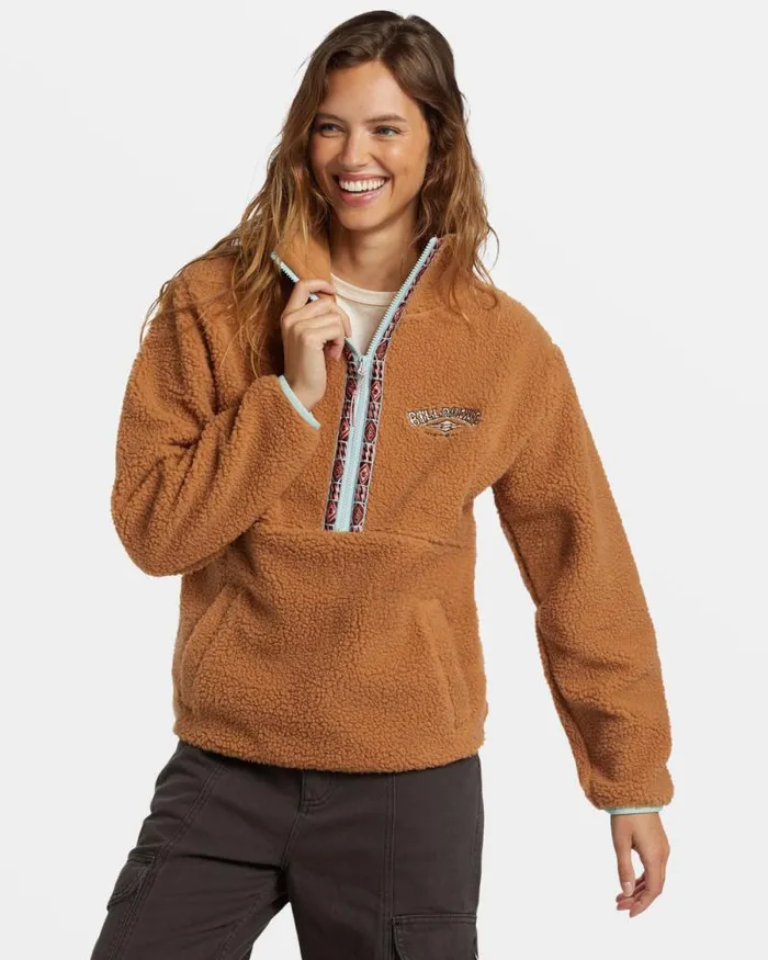 Billabong Sweatshirts and Fleece Horizon HalfZip Fleece Sandalwood 8211 Women