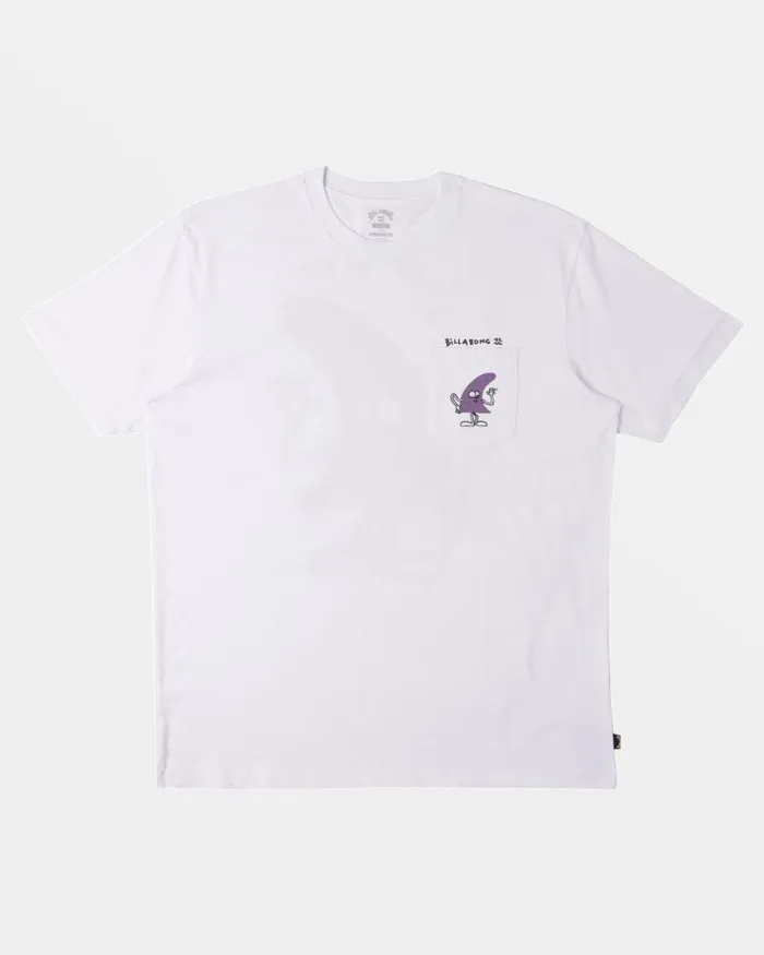 Billabong TShirts Funghi Pocket Tshirt White 8211 Men Billabong TShirts Funghi Pocket Tshirt White 8211 Men
