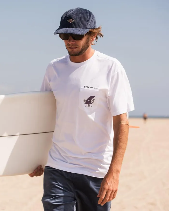 Billabong TShirts Funghi Pocket Tshirt White 8211 Men Billabong TShirts Funghi Pocket Tshirt White 8211 Men