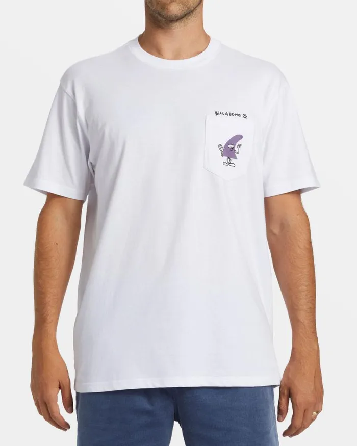 Billabong TShirts Funghi Pocket Tshirt White 8211 Men Billabong TShirts Funghi Pocket Tshirt White 8211 Men