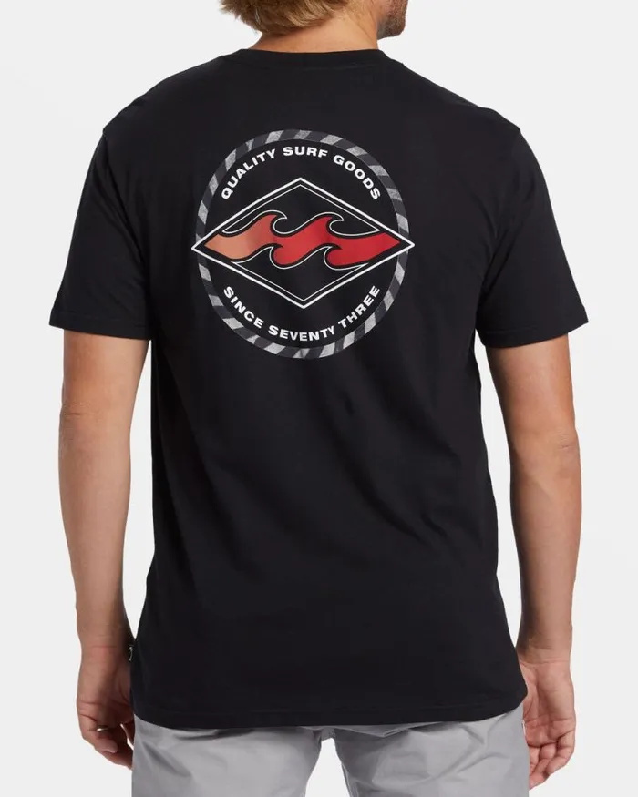 Billabong TShirts Rotor Diamond TShirt Black 8211 Men