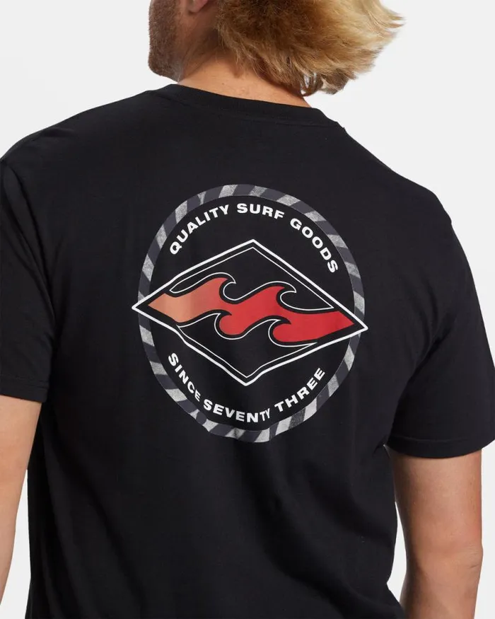 Billabong TShirts Rotor Diamond TShirt Black 8211 Men Billabong TShirts Rotor Diamond TShirt Black 8211 Men