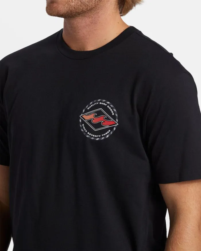 Billabong TShirts Rotor Diamond TShirt Black 8211 Men Billabong TShirts Rotor Diamond TShirt Black 8211 Men