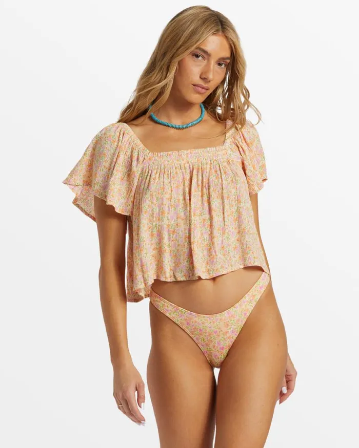 Billabong Tops Dream Of You Floral Crop Top Pink Dream 8211 Women