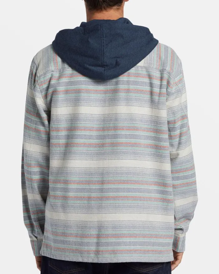 Billabong Wave Washed Essentials Baja Hooded Long Sleeve Flannel Shirt Slate Blue 8211 Men Billabong Wave Washed Essentials Baja Hooded Long Sleeve Flannel Shirt Slate Blue 8211 Men