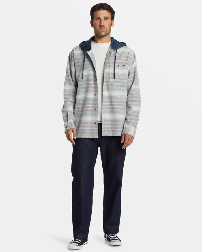 Billabong Wave Washed Essentials Baja Hooded Long Sleeve Flannel Shirt Slate Blue 8211 Men Billabong Wave Washed Essentials Baja Hooded Long Sleeve Flannel Shirt Slate Blue 8211 Men
