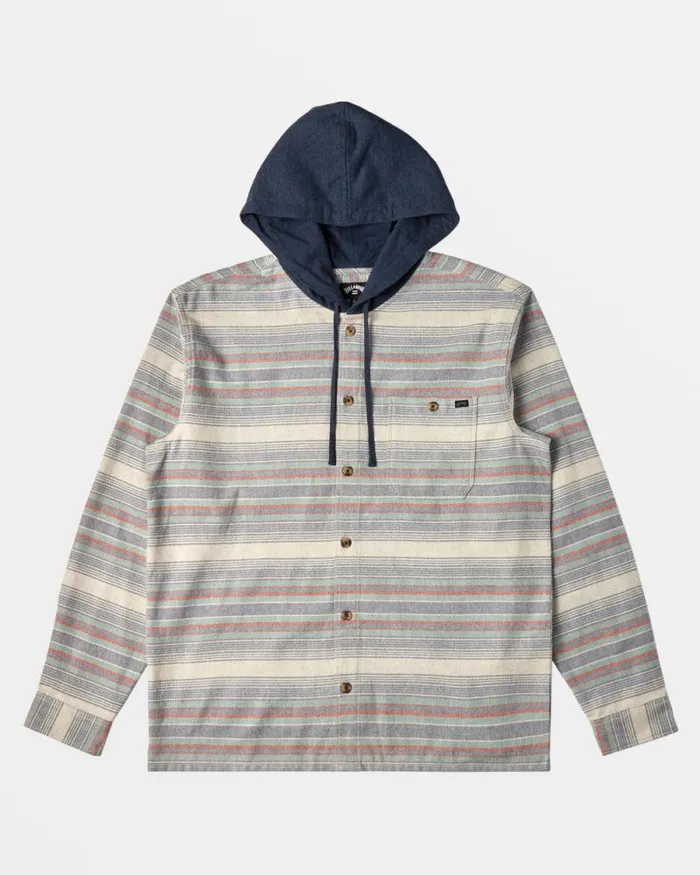 Billabong Wave Washed Essentials Baja Hooded Long Sleeve Flannel Shirt Slate Blue 8211 Men Billabong Wave Washed Essentials Baja Hooded Long Sleeve Flannel Shirt Slate Blue 8211 Men