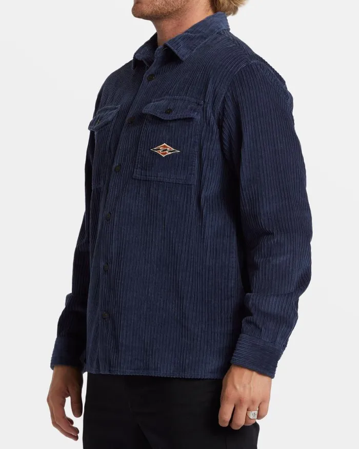 Billabong Wave Washed Essentials Bong Days Long Sleeve Cord Shirt Dusty Navy 8211 Men Billabong Wave Washed Essentials Bong Days Long Sleeve Cord Shirt Dusty Navy 8211 Men