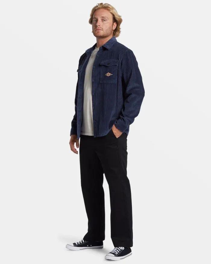 Billabong Wave Washed Essentials Bong Days Long Sleeve Cord Shirt Dusty Navy 8211 Men Billabong Wave Washed Essentials Bong Days Long Sleeve Cord Shirt Dusty Navy 8211 Men