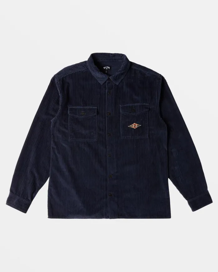 Billabong Wave Washed Essentials Bong Days Long Sleeve Cord Shirt Dusty Navy 8211 Men Billabong Wave Washed Essentials Bong Days Long Sleeve Cord Shirt Dusty Navy 8211 Men