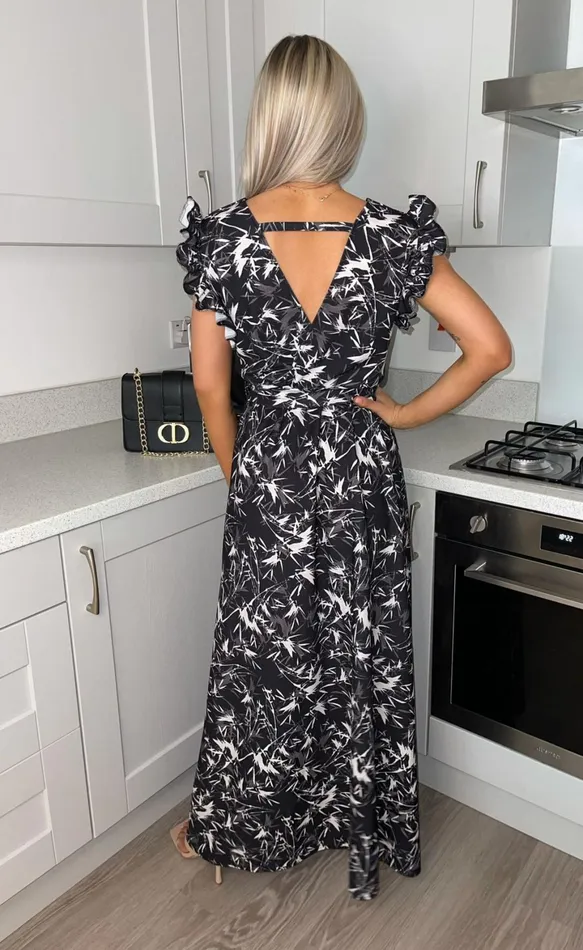 Black Artzia Printed Makayla Wrap Maxi Dress Women Missfiga Wrap Dresses Black Artzia Printed Makayla Wrap Maxi Dress Women Missfiga Wrap Dresses