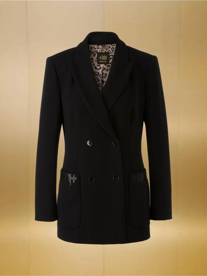 Blazer Damen Marc Cain Blazer Mit LeoFutter Black