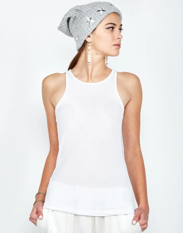 Blix Metallic Stars Heather Grey Women039s Lauren Moshi Sweaters and Knits