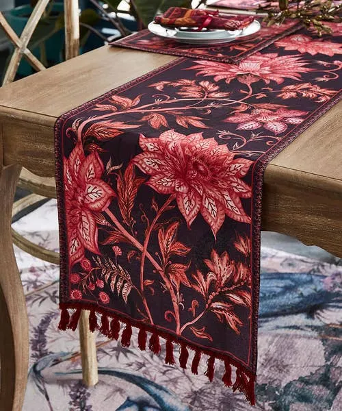 Bohemian Bloom Table Runner Purple Kitchenware and Dining Joebrowns Homeware