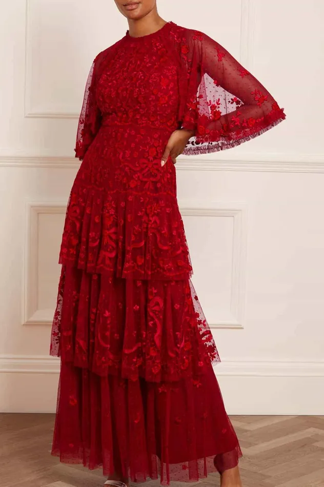 Bonnie Bow Gown Red Women Needle and Thread Dresses
