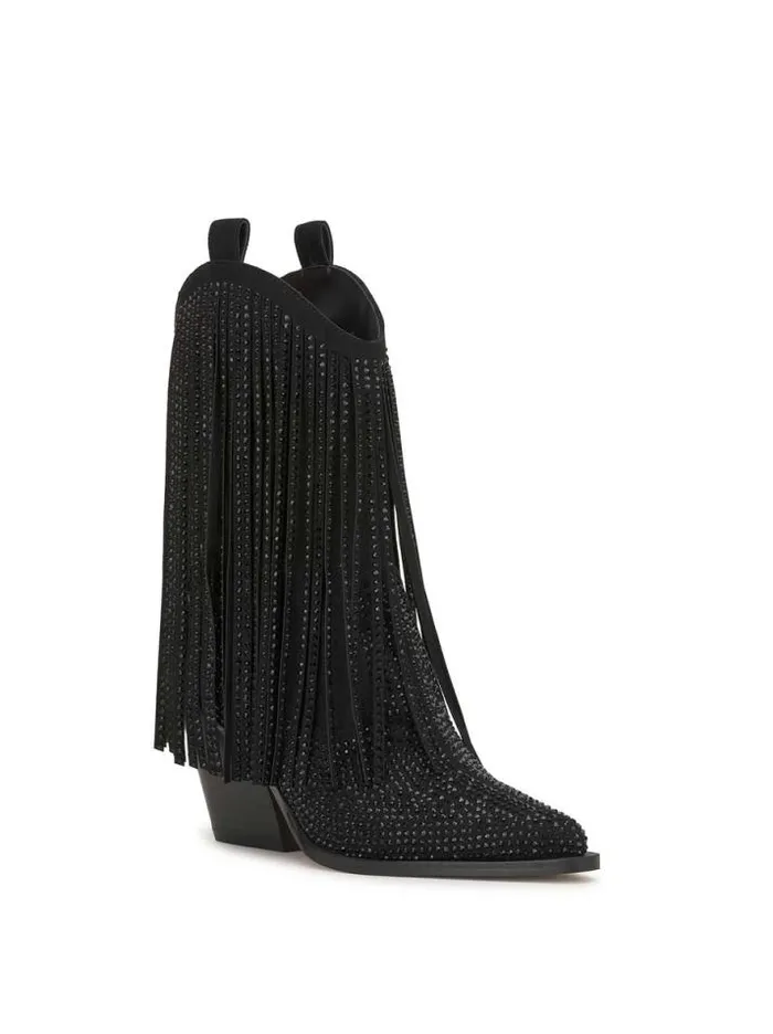 Boots and Booties Shoes Jessica Simpson Paredisa Fringe Bootie In Black