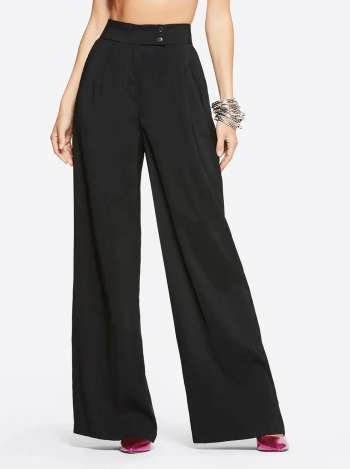 Bottoms Clothing Jessica Simpson Melba Wide Leg Trouser In Black