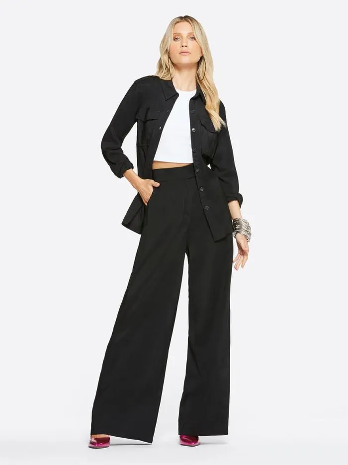 Bottoms Clothing Jessica Simpson Melba Wide Leg Trouser In Black