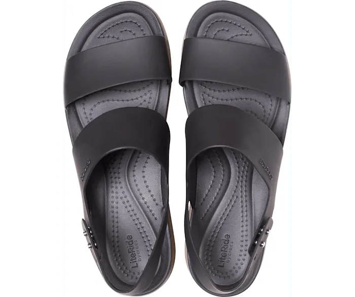 Brooklyn Low Wedge Black Mushroom Women Crocs Sandals