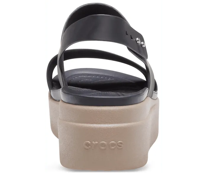 Brooklyn Low Wedge Black Mushroom Women Crocs Sandals