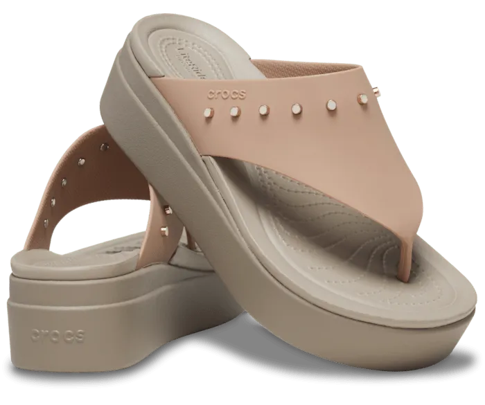 Brooklyn Studded Flip Cork Mushroom Women Crocs FlipFlops