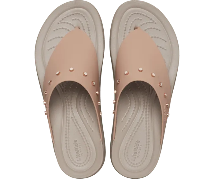 Brooklyn Studded Flip Cork Mushroom Women Crocs FlipFlops