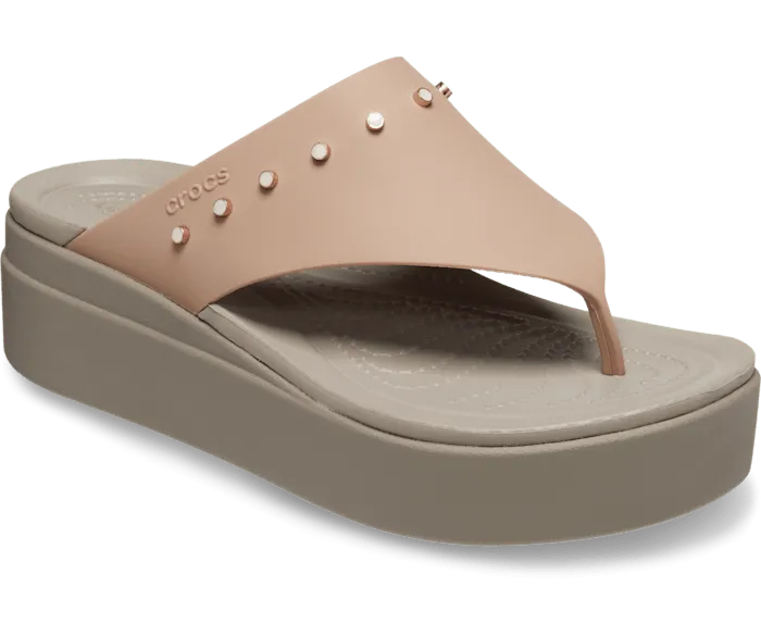 Brooklyn Studded Flip Cork Mushroom Women Crocs FlipFlops