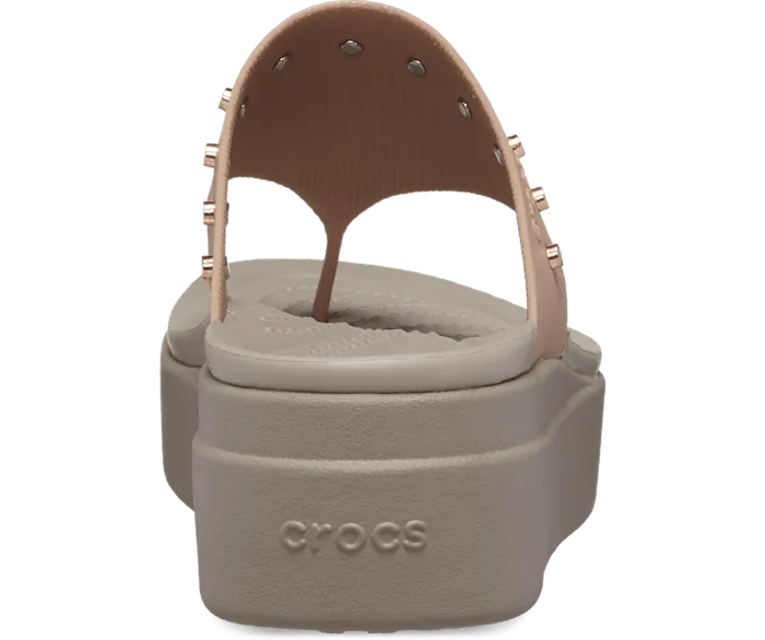 Brooklyn Studded Flip Cork Mushroom Women Crocs FlipFlops