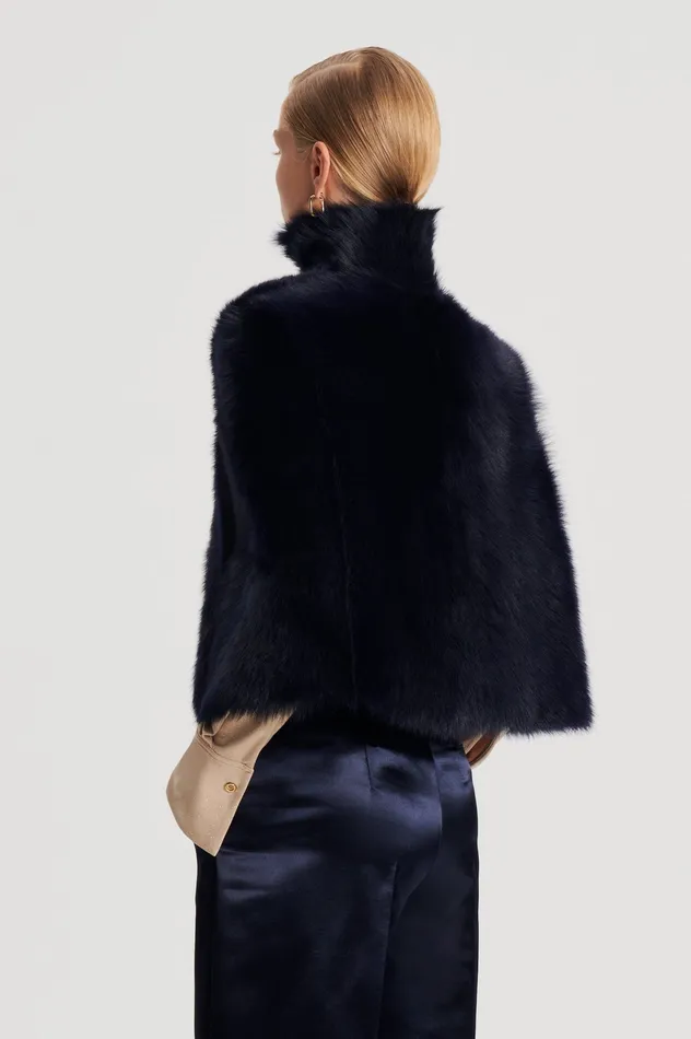 Capes Scanlan Theodore Women TOSCANA CAPE NAVY Capes Scanlan Theodore Women TOSCANA CAPE NAVY
