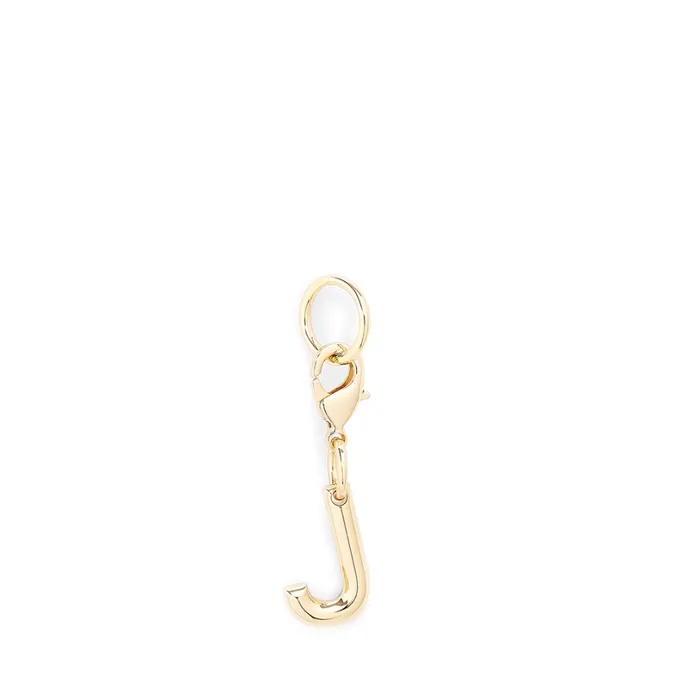 Charm Letter J Gold Color Women Lancel Key Ring