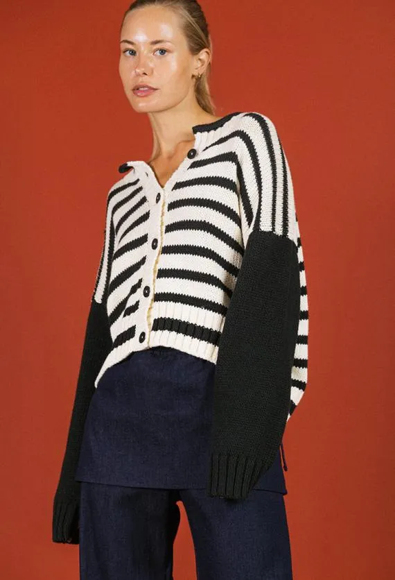Ciao Lucia Cardigans Tasche Sweater Block Stripe 8211 Women
