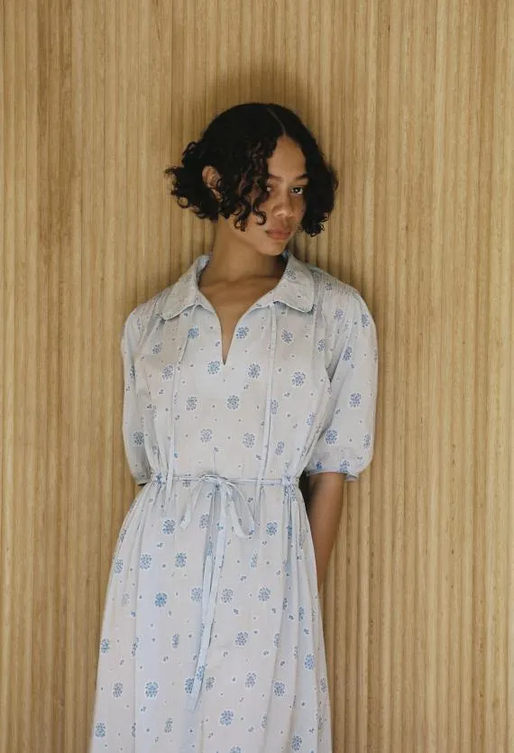 Ciao Lucia Long Dresses Clotilde Blue Cotton Midi Dress 8211 Women