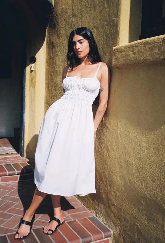 Ciao Lucia Long Dresses Gabriela Dress White Washed Cotton 8211 Women