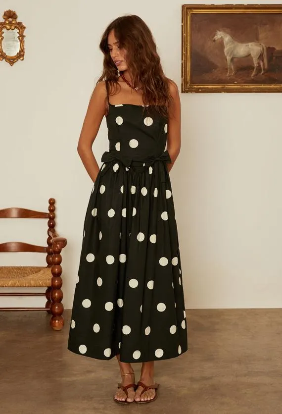 Ciao Lucia Long Dresses Neroni Dress Polka Dot With Bows 8211 Women