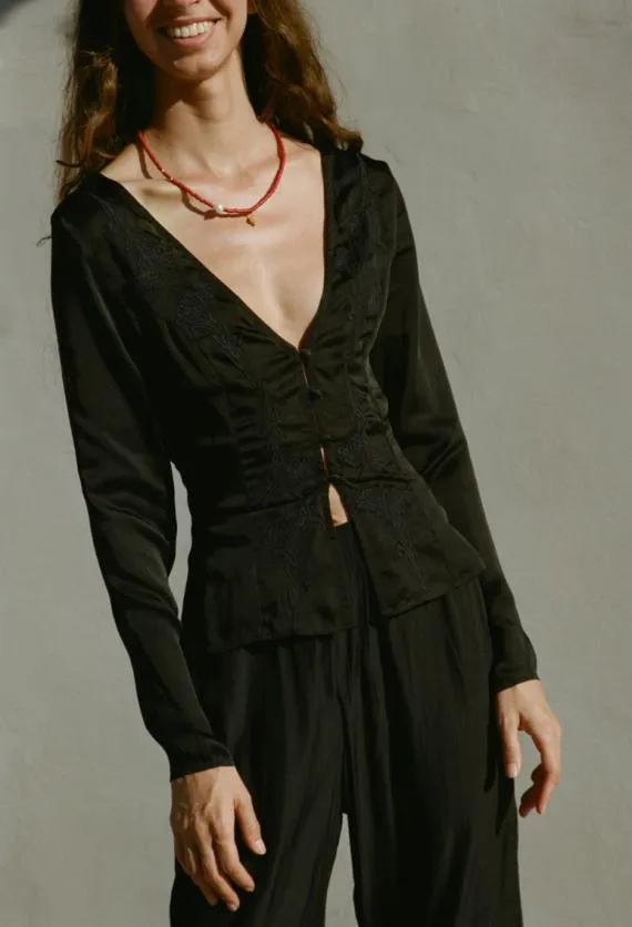 Ciao Lucia Long Sleeve Tops Aida Top Black 8211 Women