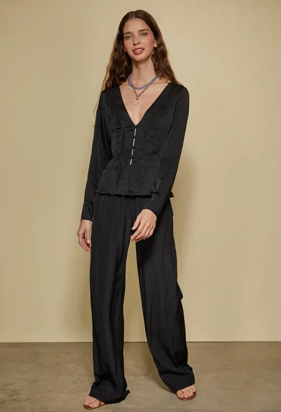 Ciao Lucia Long Sleeve Tops Aida Top Black 8211 Women