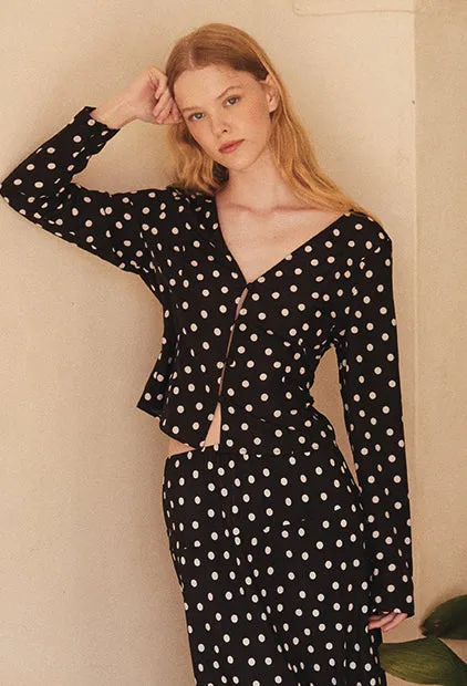 Ciao Lucia Long Sleeve Tops Aida Top Polka Dot 8211 Women