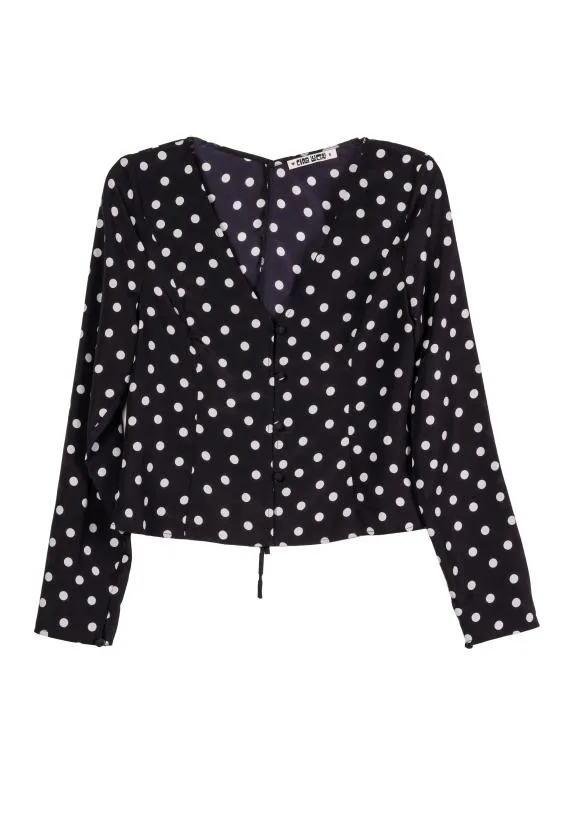 Ciao Lucia Long Sleeve Tops Aida Top Polka Dot 8211 Women