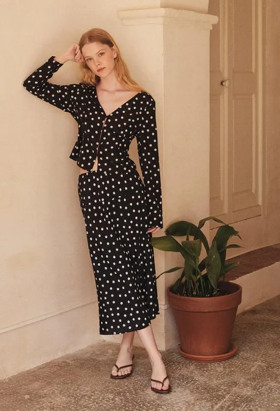 Ciao Lucia Long Sleeve Tops Aida Top Polka Dot 8211 Women