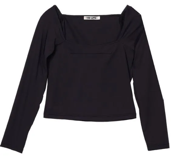 Ciao Lucia Long Sleeve Tops Ines Square Neck Jersey Top 8211 Women