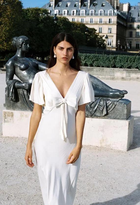 Ciao Lucia Satin Dresses Brunello Dress Ivory 8211 Women